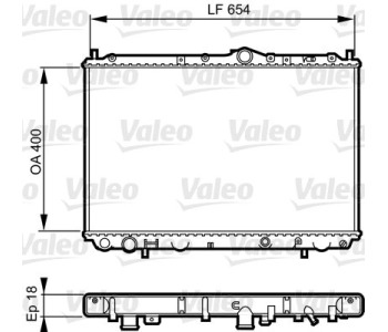 Радиатор, охлаждане на двигателя VALEO 732524 за VOLVO S40 II (MS) от 2004 до 2012