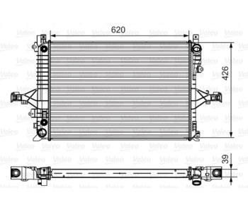 Радиатор, охлаждане на двигателя VALEO 735539 за VOLVO S40 II (MS) от 2004 до 2012