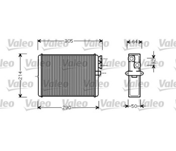 Топлообменник, отопление на вътрешното пространство VALEO 812328 за VOLVO S60 I от 2000 до 2010