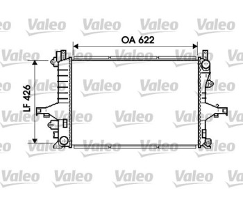 Радиатор, охлаждане на двигателя VALEO 734719 за VOLVO S80 I (TS, XY) от 1998 до 2006