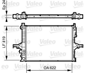 Радиатор, охлаждане на двигателя VALEO 735237 за VOLVO S60 I от 2000 до 2010