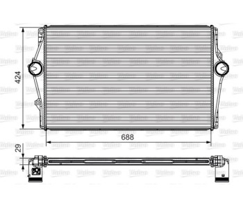 Интеркулер (охладител за въздуха на турбината) VALEO 818283 за VOLVO V70 II (SW) комби от 1999 до 2008