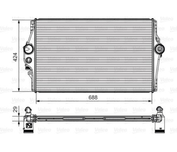 Интеркулер (охладител за въздуха на турбината) VALEO 818284 за VOLVO V70 II (SW) комби от 1999 до 2008