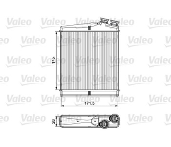 Топлообменник, отопление на вътрешното пространство VALEO 811512 за VOLVO V60 I (155, 157) комби от 2010