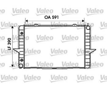 Радиатор, охлаждане на двигателя VALEO 734856 за VOLVO S70 (LS) от 1996 до 2000