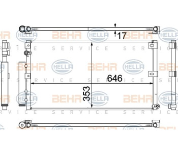 Кондензатор, климатизация HELLA 8FC 351 310-601 за VOLVO XC90 I от 2002 до 2014