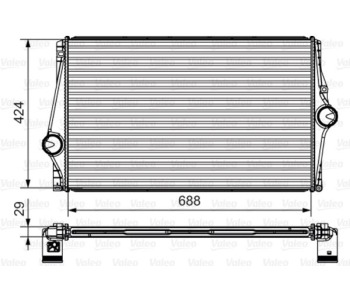 Интеркулер (охладител за въздуха на турбината) VALEO 818282 за VOLVO XC90 I от 2002 до 2014