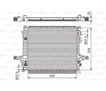 Радиатор, охлаждане на двигателя VALEO 701539 за VOLVO XC90 I от 2002 до 2014
