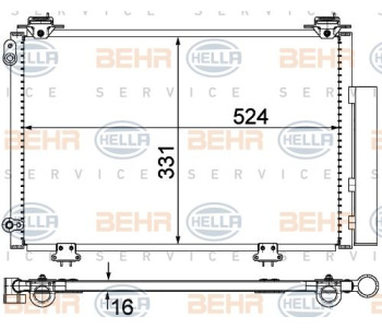 Кондензатор, климатизация HELLA 8FC 351 301-421 за PORSCHE 911 (996) кабриолет от 1998 до 2005