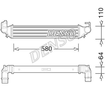 Интеркулер (охладител за въздуха на турбината) DENSO DIT28002 за PORSCHE 911 (991) от 2011