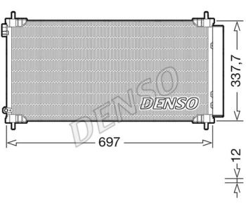 Кондензатор, климатизация DENSO DCN51006 за LEXUS IS I (JCE1_, GXE1_) от 1999 до 2005