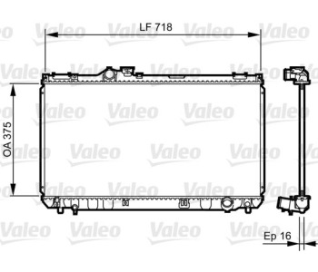 Радиатор, охлаждане на двигателя VALEO 734498 за LEXUS IS I (JCE1_, GXE1_) от 1999 до 2005
