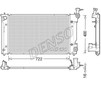 Радиатор, охлаждане на двигателя DENSO DRM51005 за LEXUS RX II (MHU3_, GSU3_, MCU3_) от 2003 до 2008