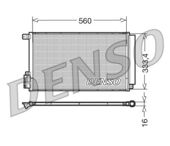 Кондензатор, климатизация DENSO DCN14002 за LAND ROVER FREELANDER I (L359) Soft Top от 1998 до 2006