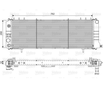 Радиатор, охлаждане на двигателя VALEO 701574 за JEEP CHEROKEE (XJ) от 1983 до 2001