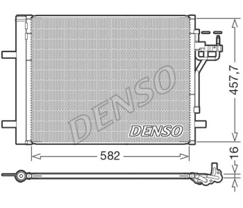 Кондензатор, климатизация DENSO DCN11005 за JAGUAR XJ (X300, X330) от 1994 до 1997