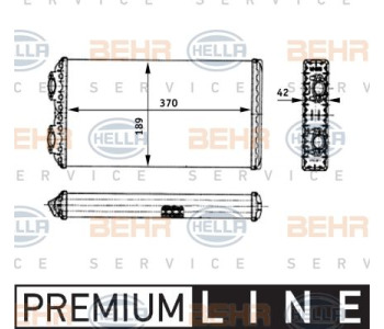 Топлообменник, отопление на вътрешното пространство HELLA 8FH 351 315-481