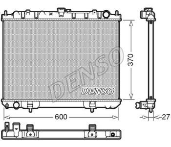 Радиатор, охлаждане на двигателя DENSO DRM46100 за INFINITI FX от 2002 до 2008