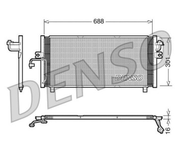 Кондензатор, климатизация DENSO DCN46012 за INFINITI FX от 2008