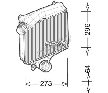 Интеркулер (охладител за въздуха на турбината) DENSO DIT99001
