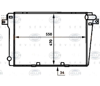 Воден радиатор HELLA за BMW 3 Ser (E30) кабриолет от 1985 до 1993