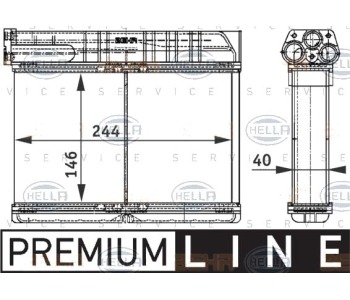 Топлообменник, отопление на вътрешното пространство HELLA 8FH 351 311-791 за BMW 3 Ser (E36) седан 1990 до 1998