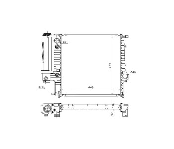 Воден радиатор TOP QUALITY за BMW 3 Ser (E36) седан 1990 до 1998