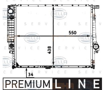Воден радиатор HELLA за BMW 3 Ser (E36) седан 1990 до 1998