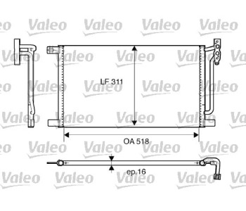 Кондензатор климатизации VALEO за BMW 3 Ser (E46) комби от 2001 до 2005