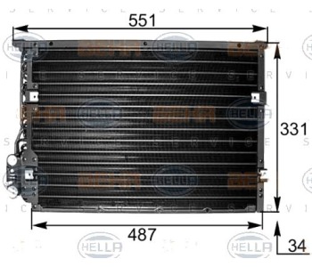 Кондензатор, климатизация HELLA 8FC 351 036-221 за BMW 3 Ser (E36) седан 1990 до 1998