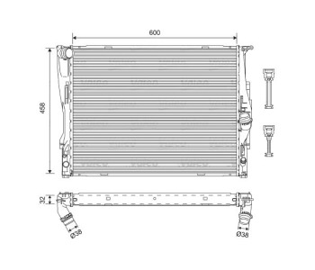 Воден радиатор VALEO за BMW 3 Ser (E91) комби от 2008 до 2012