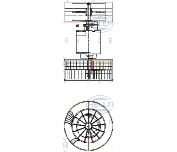 Вентилатор вътрешно пространство HELLA за BMW 5 Ser (E34) от 1987 до 1995