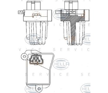 Регулатор, обдухване интериор HELLA 5HL 351 321-331