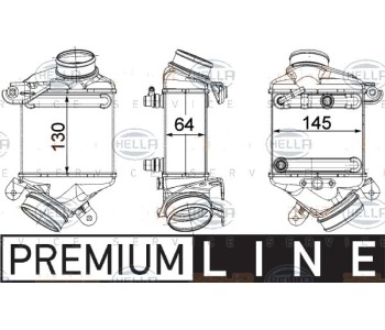 Интеркулер (охладител за въздуха на турбината) HELLA 8ML 376 746-441 за BMW 6 Ser (F13) купе от 2010