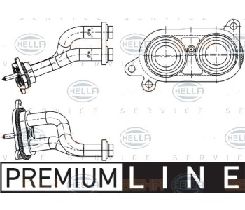 Тръбопровод, топлообменник HELLA 8MY 376 744-611 за BMW 3 Ser (E36) компакт от 1994 до 2001