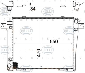 Воден радиатор HELLA за BMW 5 Ser (E28) от 1981 до 1987