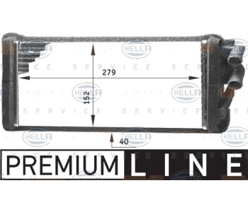 Топлообменник, отопление на вътрешното пространство HELLA 8FH 351 311-621 за AUDI 200 (44, 44Q, C3) от 1983 до 1991