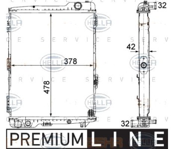 Воден радиатор HELLA за AUDI 80 (8C, B4) от 1991 до 1995