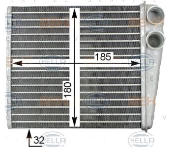 Топлообменник, отопление на вътрешното пространство HELLA 8FH 351 315-781 за AUDI TT Roadster (8J9) от 2007 до 2014