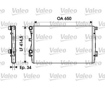 Воден радиатор VALEO за AUDI A3 (8P1) от 2003 до 2008