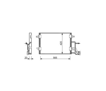 Кондензатор климатизации P.R.C за AUDI ALLROAD (4BH, C5) от 2000 до 2005