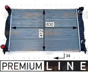 Воден радиатор HELLA за AUDI A4 Avant (8ED, B7) от 2004 до 2008