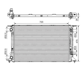 Воден радиатор VALEO за AUDI A4 (8K2, B8) от 2012 до 2015