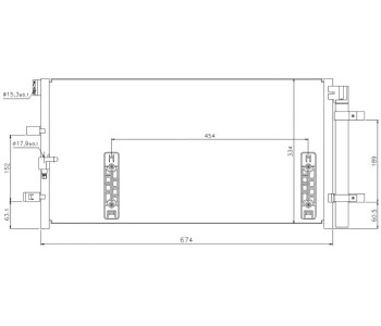 Кондензатор климатизации P.R.C за AUDI Q5 (8R) от 2012 до 2017